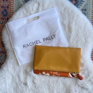 Rachel Pally fall floral zip clutch bag mustard yellow burnt orange contemporary